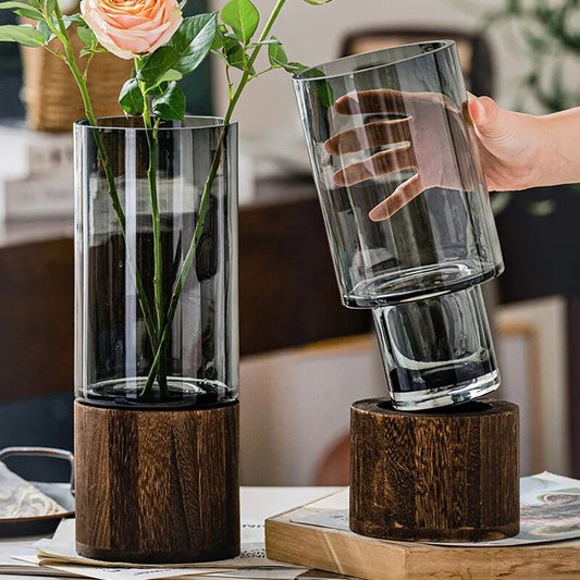 Transparent Wood Fusion Vase